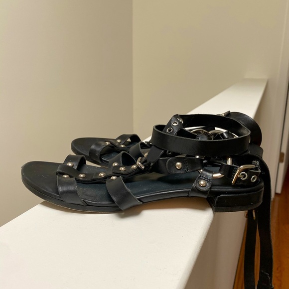 Stuart Weitzman Leather Stud Gladiator Sandal - Picture 8 of 10